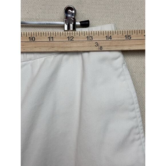 Talbots Women’s White Pants Loose Fit Elastic Waist 100% Cotton Sz 6 - Picture 9 of 16